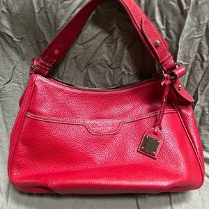 Dooney & Bourke Vintage Red Pebble leather with original key fob!